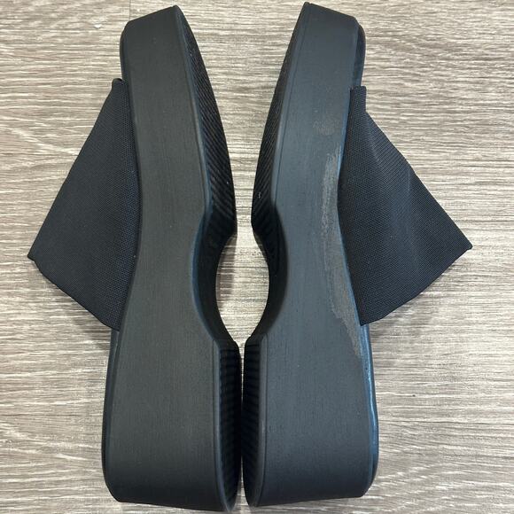 Steve Madden Black Slinky30 Chunky Platform Sandal Sz 8.5 Y2K Indie Sleaze Party - Picture 5 of 9